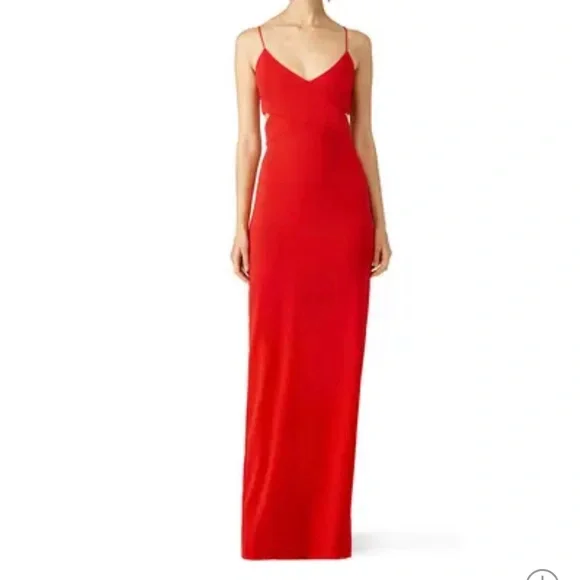 strapless open back dress Red Maxi Dress With Open Back And Bow main image 0